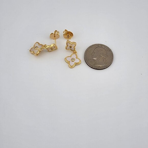 Brand New Brazilian 18k Gold Filled Elegant Design Earrings - Picture 5 of 7